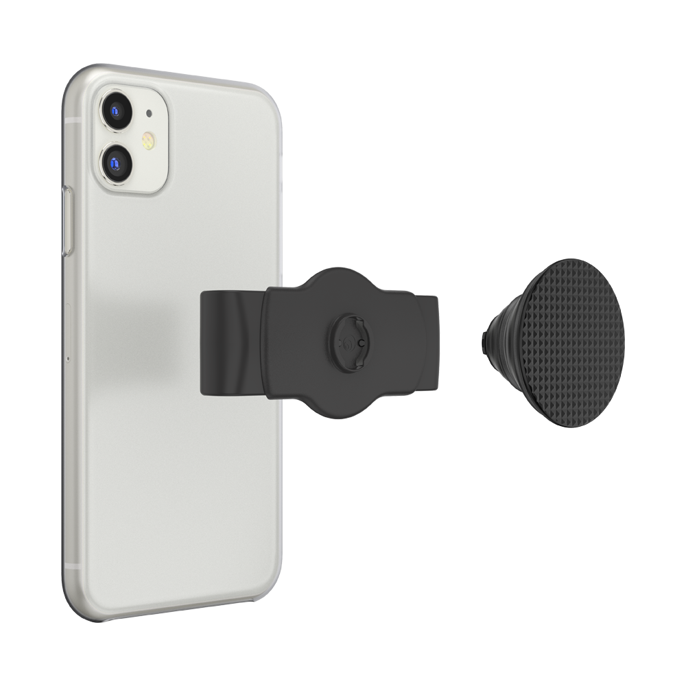 popsockets slide stretch Black Knurled Texture