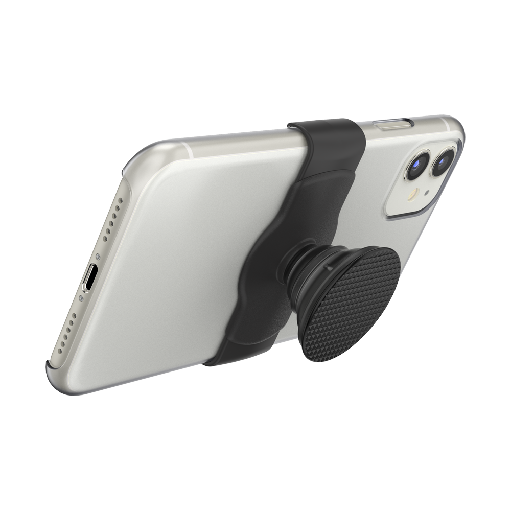 popsockets slide stretch Black Knurled Texture